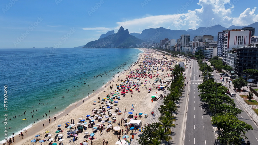 Ipanema Beach At Rio De Janeiro In Rio De Janeiro Brazil. Beach Scenery. Idyllic Travel. Rio De Janeiro Brazil. Tropical Recreation. Ipanema Beach At Rio De Janeiro In Rio De Janeiro Brazil.