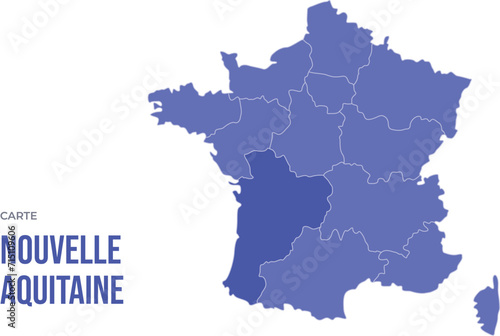 Infographie Carte France Nouvelle Aquitaine photo