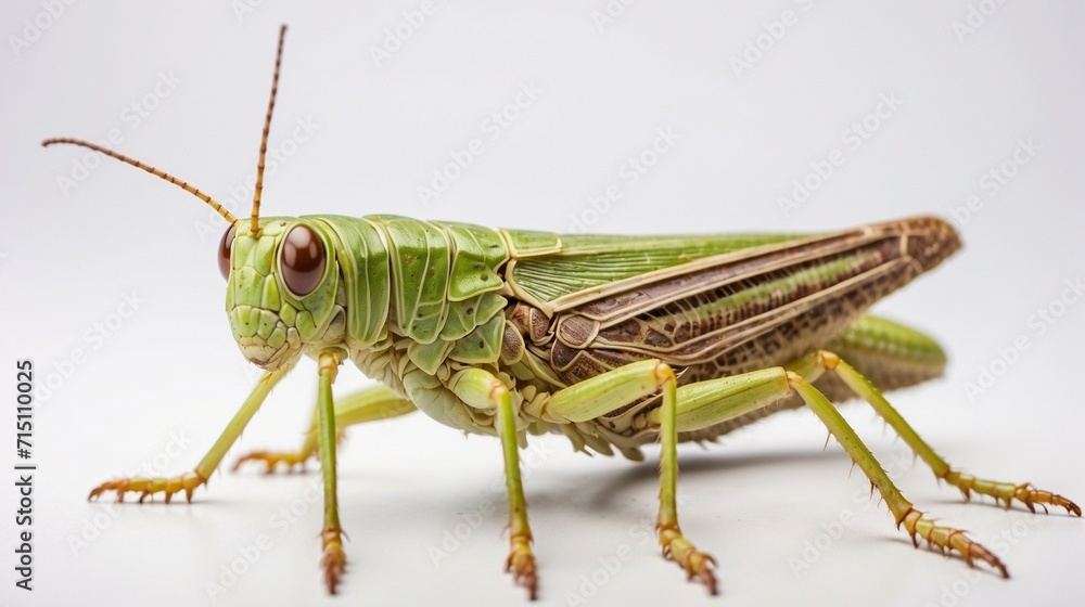 grasshopper on a white background