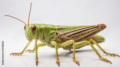grasshopper on a white background © VISHNU