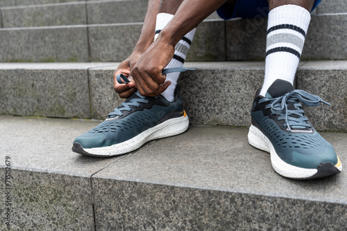 Focused Preparation: Tying Shoelaces on Urban Stairs