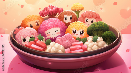 kawaii vegetables © Aliverz