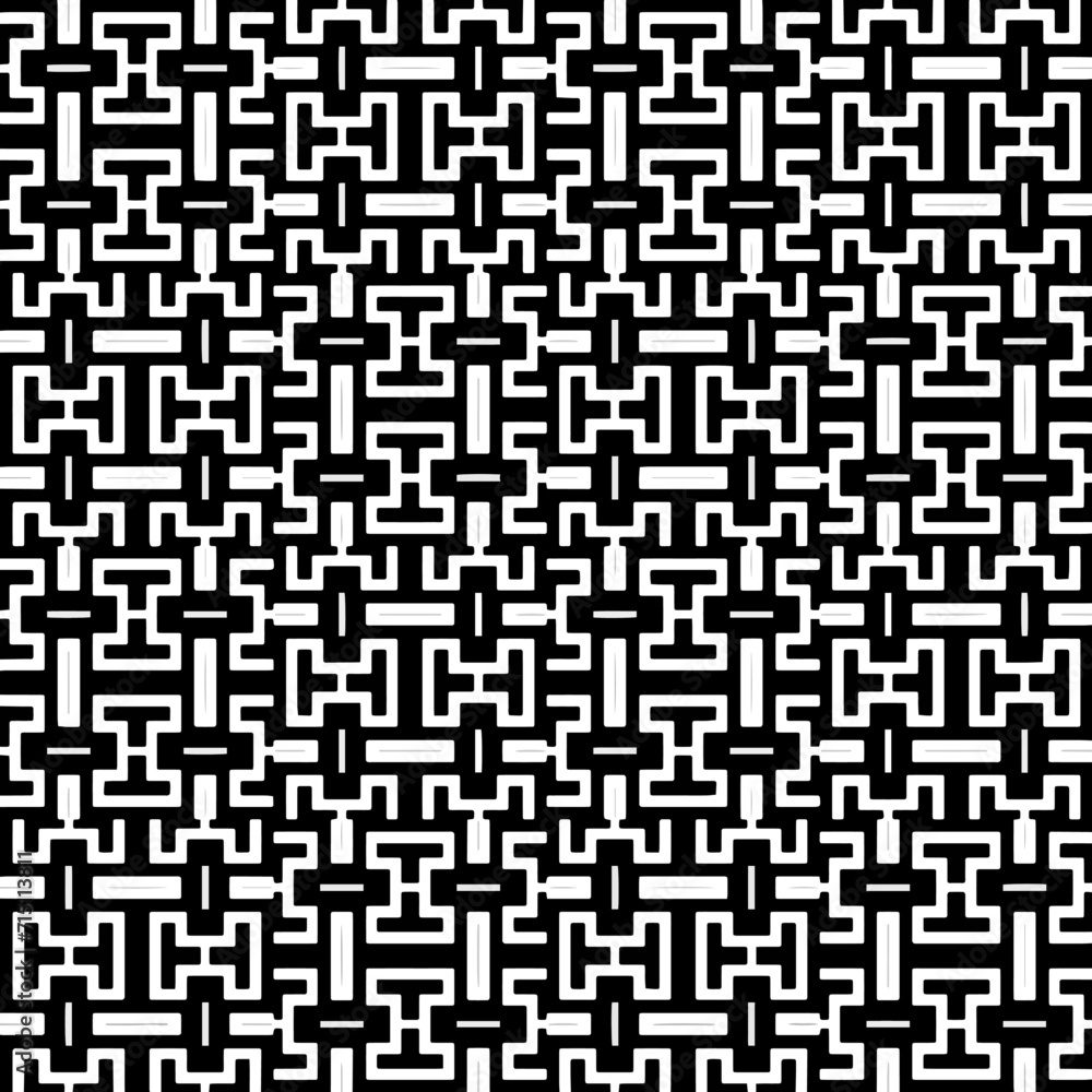 A white background with black design.Seamless texture for fashion, textile design, on wall paper, wrapping paper, fabrics and home decor. Simple repeat pattern. Geometric patterns. A white background with black design.Seamless texture for fashion, textile design, on wall paper, wrapping paper, fabrics and home decor. Simple repeat pattern. Geometric patterns.