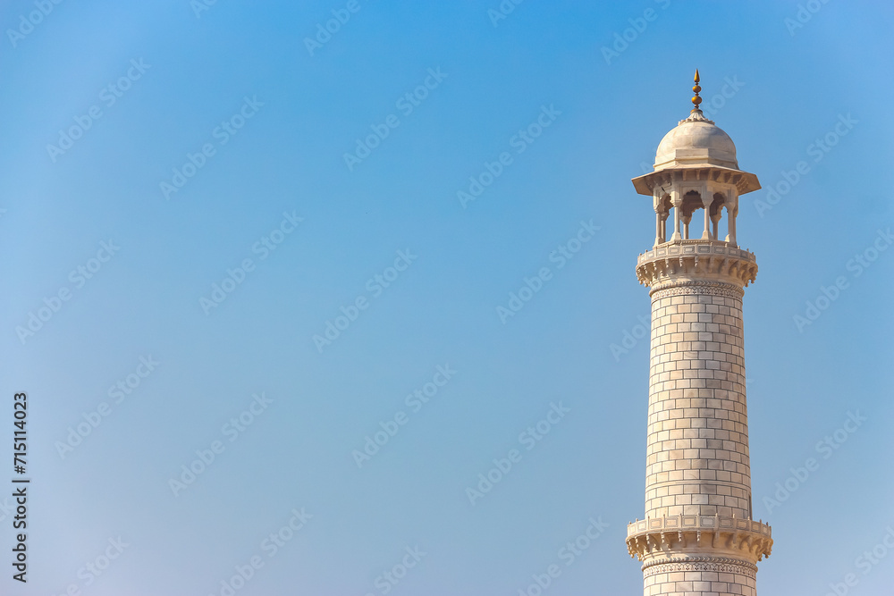 Beautiful architecture of Taj Mahal, Agra, India.