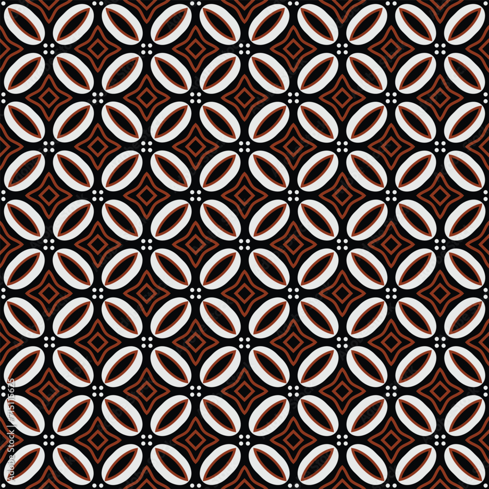 Batik Indonesia Old Textile Pattern Called Kawung Kopi Batik Indonesia Old Textile Pattern Called Kawung Kopi