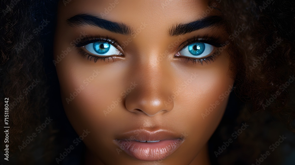 A close up portrait of a black woman with beautiful eyes and skin A close up portrait of a black woman with beautiful eyes and skin