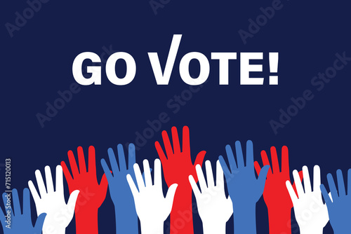 US elections banner. Vote campaign illustration.