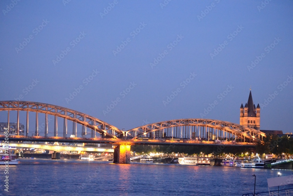 Cologne view of the Südbrück in the background Cologne city center