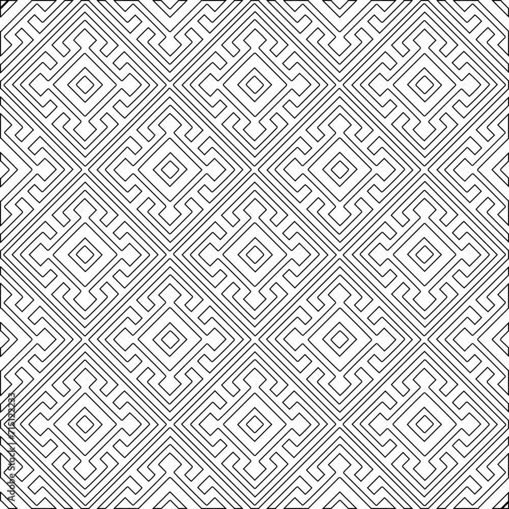 Abstract shapes from lines. Vector graphics for design, prints, decoration, cover, textile, digital wallpaper, web background, wrapping paper, clothing, fabric, packaging, cards.Geometric patterns.