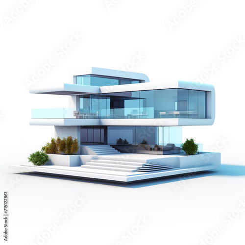 3d minimalist modern house and design © MALIK