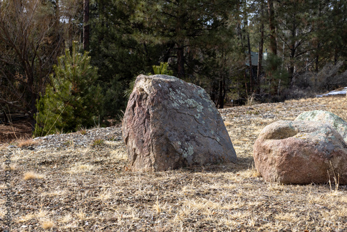 Boulders and rocks with various textures and sizes from Prescott Arizona