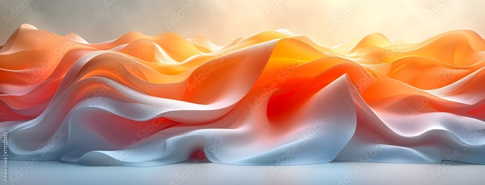 image showing an abstract white and beige paper. abstract background with waves