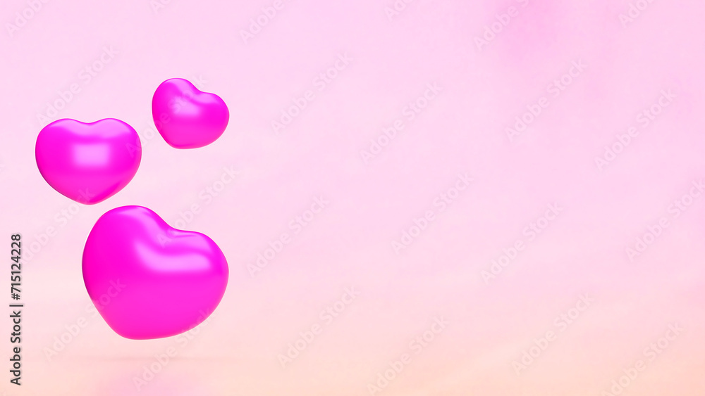 The heat for love or valentine concept 3d rendering