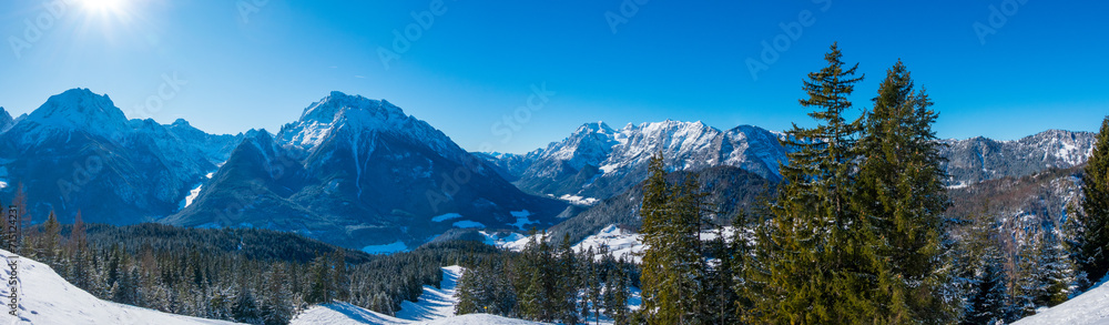 Beautiful Berchtesgaden Alps in winter