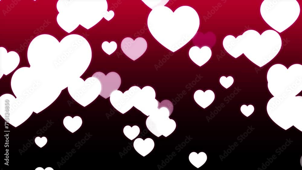 Cute heart loop background material Cute heart loop background material