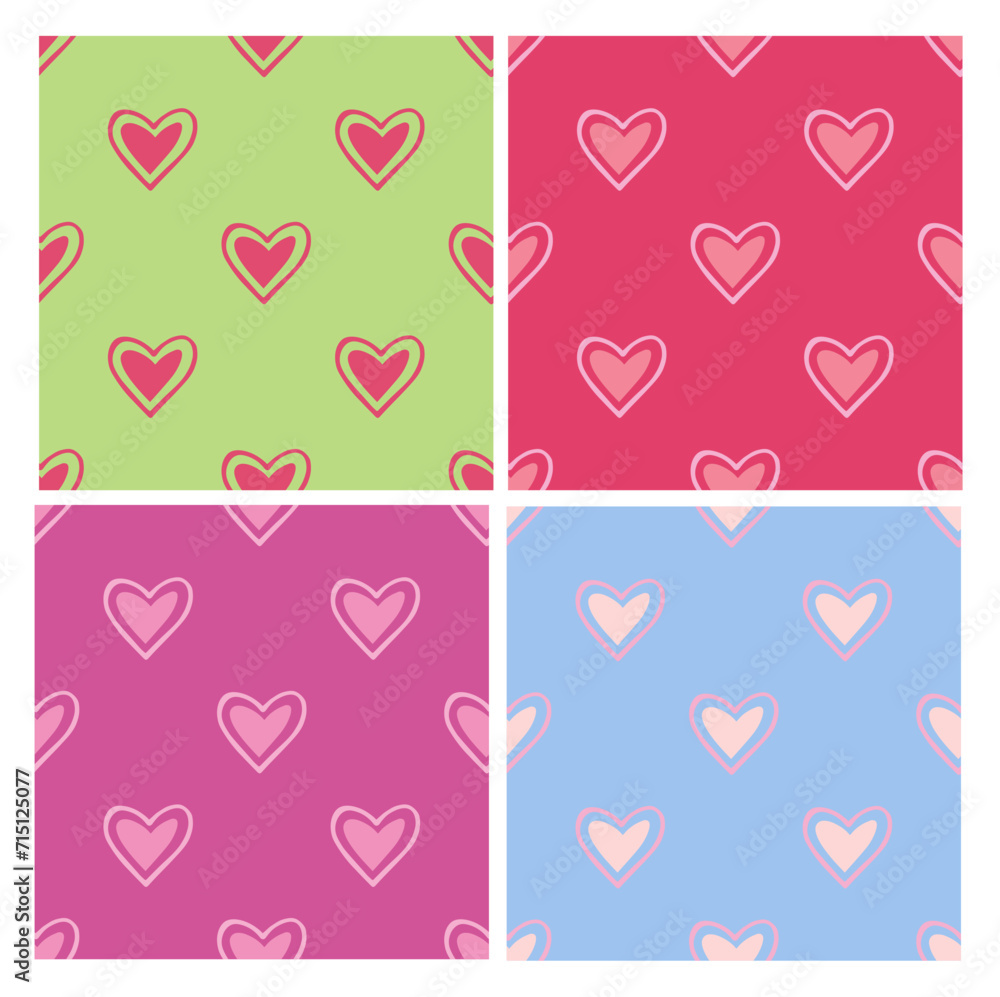 Modern heart pattern for Valentine's Day. For fashion print, wallpaper, packaging and other design.
