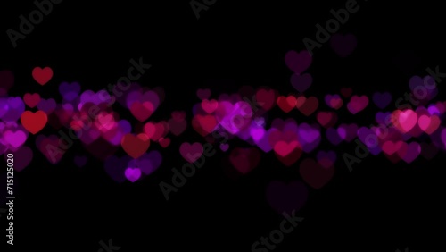 Cute heart loop background material