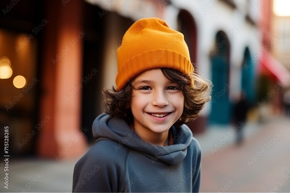 Portrait of a cute little boy wearing a hat and coat outdoors Portrait of a cute little boy wearing a hat and coat outdoors