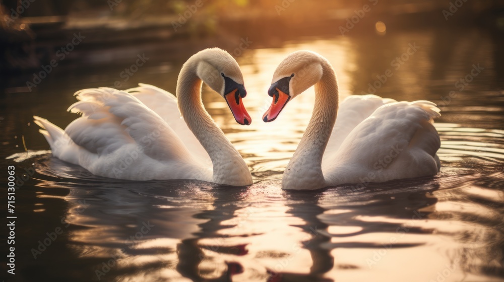 Two white swans. This is Love. Neural network AI generated art Two white swans. This is Love. Neural network AI generated art
