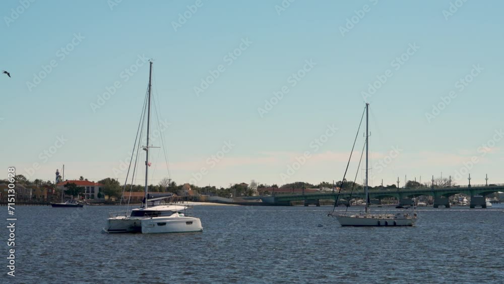 Boats on the Matanzas River in Saint Augustine, Florida. Boats on the Matanzas River in Saint Augustine, Florida.