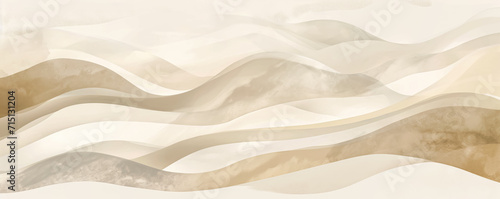 Abstract beige pastel color waves background. Generative AI © Lubo Ivanko