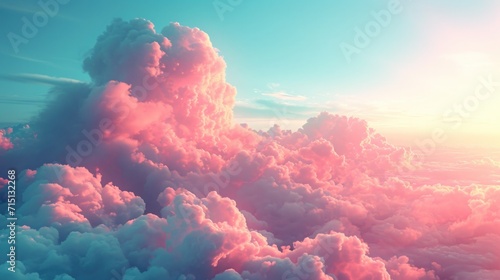 Soft, dreamy color clouds with smooth transitions, providing a calm and ethereal aesthetic photo