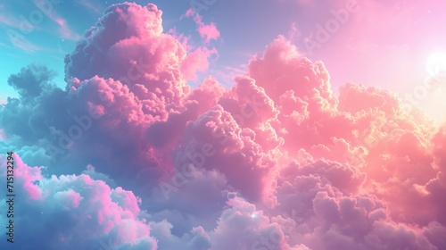 Soft, dreamy color clouds with smooth transitions, providing a calm and ethereal aesthetic