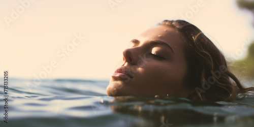 portrait of a woman in the water