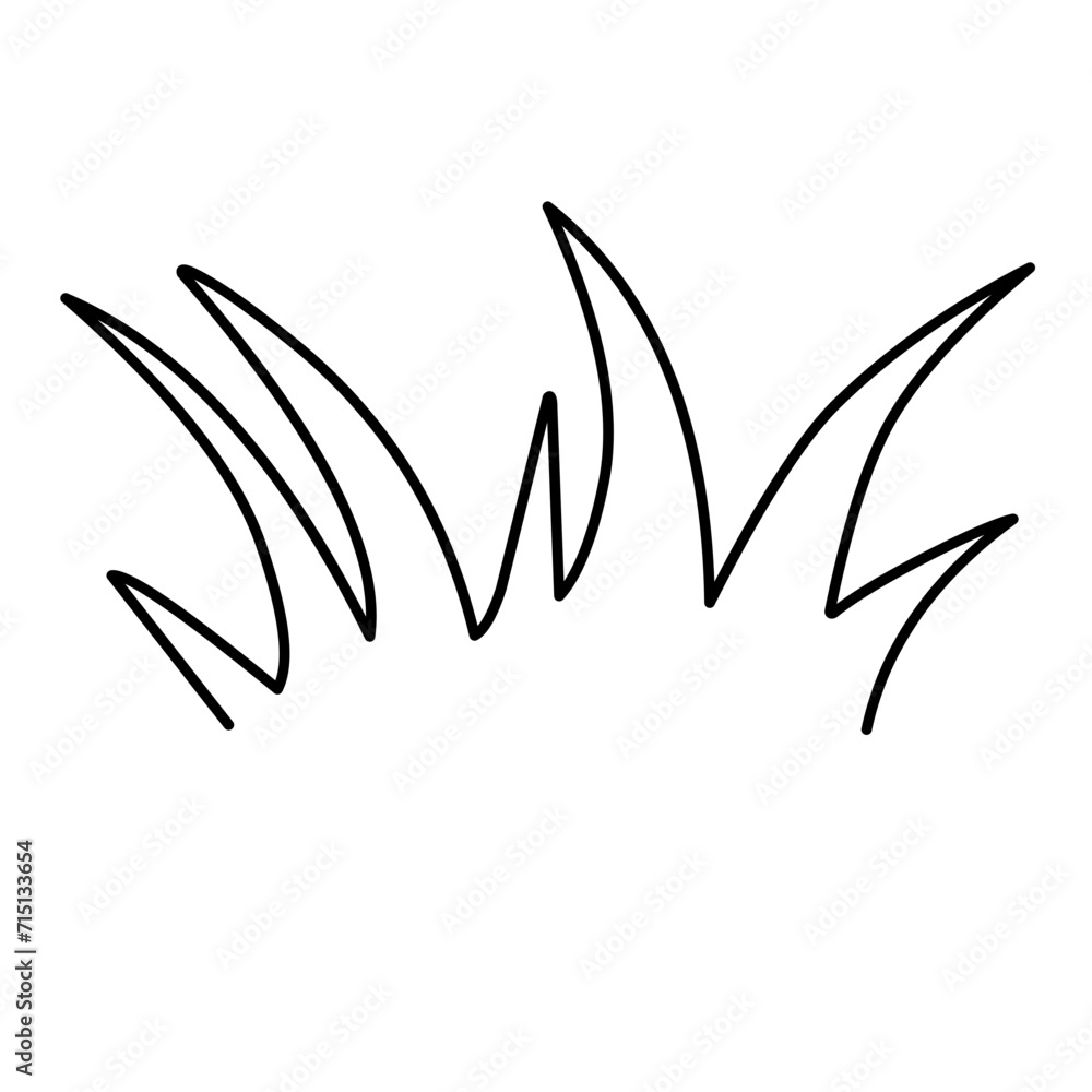 hand drawn grass doodle hand drawn grass doodle