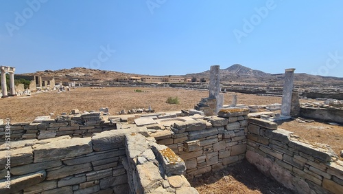 Delos Island  a jewel in the Aegean Sea  holds rich mythological and archaeological significance. 
