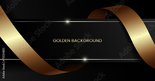 Abstract black and gold luxury background in vector.