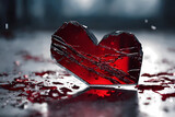 melancholia in mother’s day, bad relationship, gloom romance, broken crystal heart of valentine’s day, sadness in valentine’s day