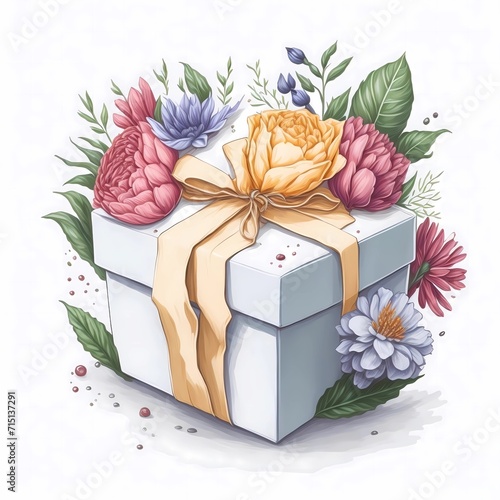 festivity gifts, valentine’s day illustration, beautiful illustration of mother’s day gift, gift for valentine’s day