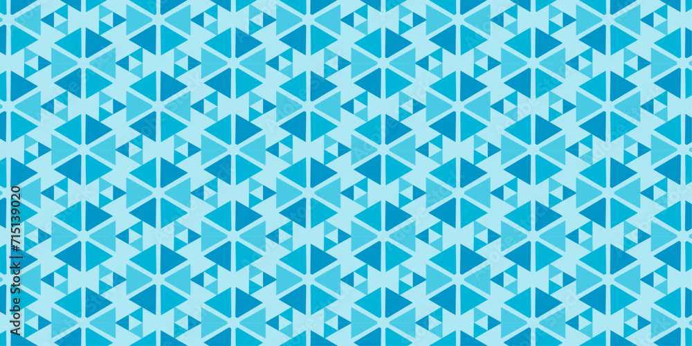 geometric seamless pattern, hexagonal blue color, suitable for wall decoration, background, template, web, and banner,