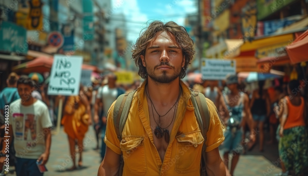 Fototapeta premium Social movements. people fighting for improvements. Protests. Mobilizations. People who dream of better days, against prejudice. Young people. Youth.