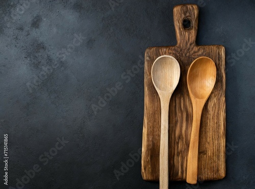Kitchen utensils isolated on black background