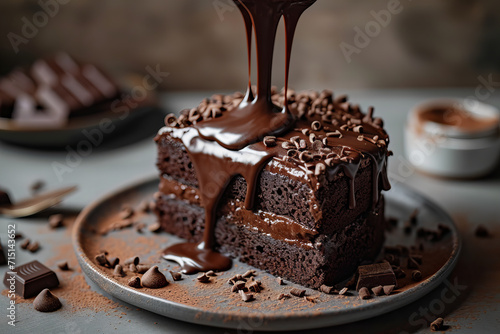  mouthwatering chocolate cake with melting chocolate