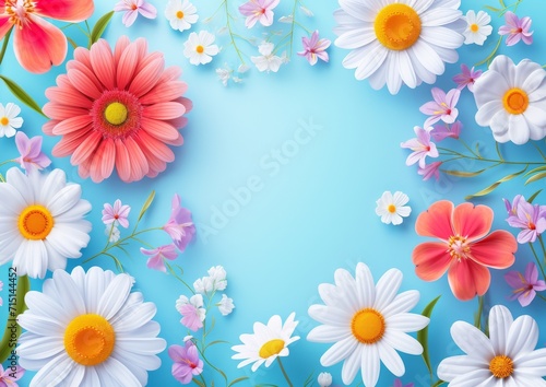 Get Well Soon Card Flowers Cheerful Bright Vibrant  Background Image Wallpaper 5x7