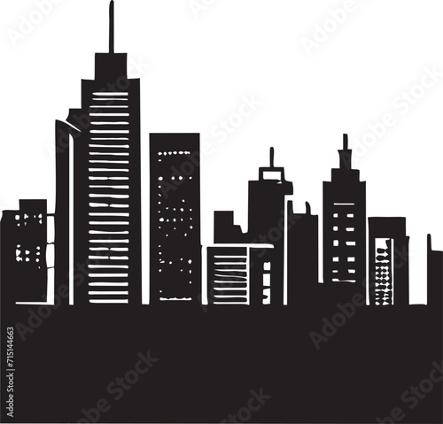 cityscape sillhouette  icon