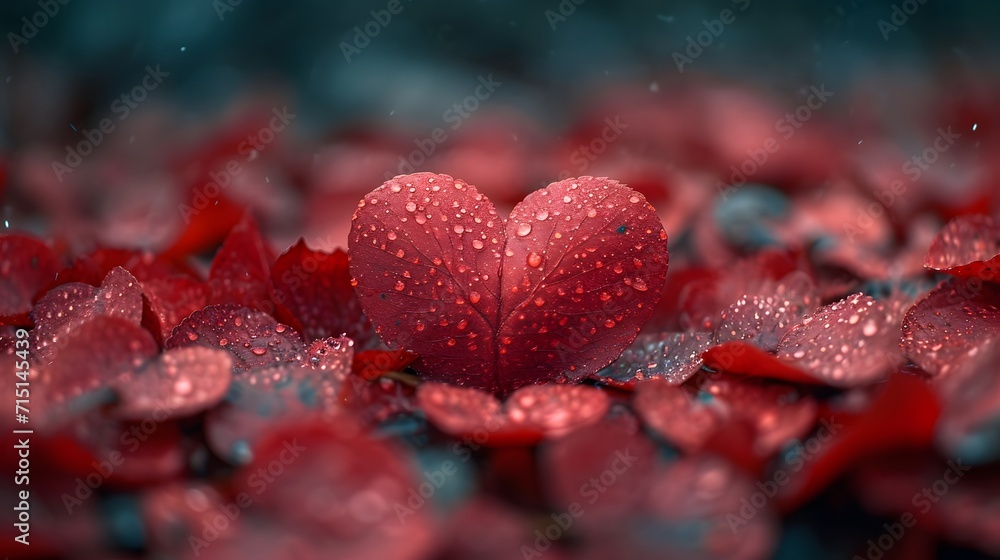 flower leaf with heart valentine's day flower leaf with heart valentine's day