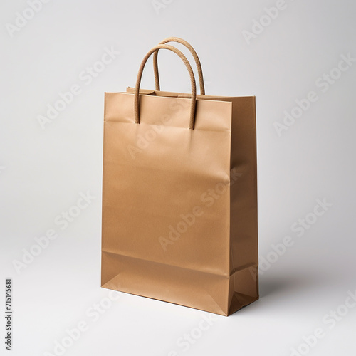 Blank paper bag for mock up 3d render illustration