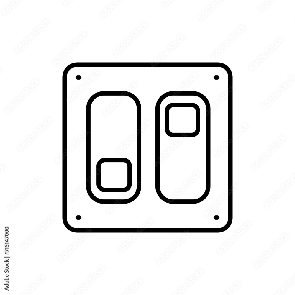 Switch outline icons, minimalist vector illustration ,simple transparent graphic element .Isolated on white background