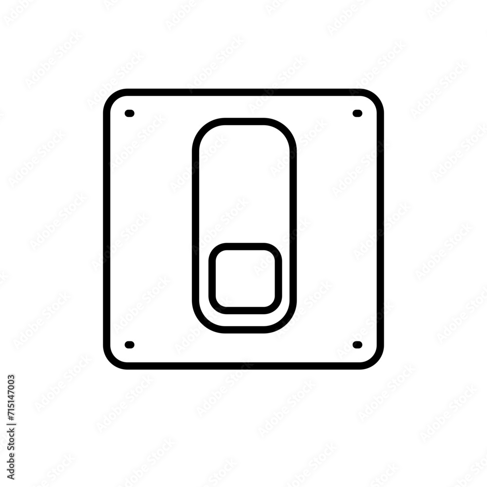 Switch outline icons, minimalist vector illustration ,simple transparent graphic element .Isolated on white background