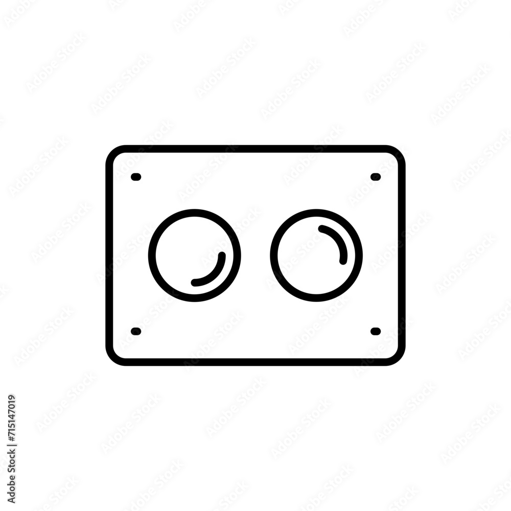 Switch button outline icons, minimalist vector illustration ,simple transparent graphic element .Isolated on white background Switch button outline icons, minimalist vector illustration ,simple transparent graphic element .Isolated on white background