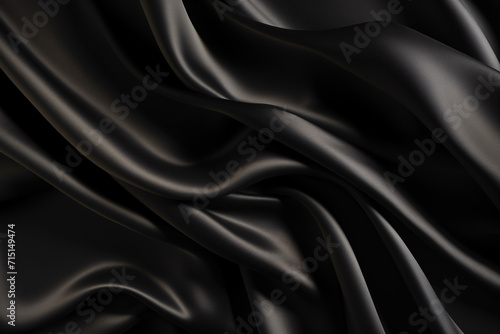 Black Luxury Fabric Background Texture