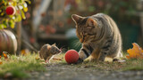 Unexpected Playmates: A Cat and Mouse Game in the Yard