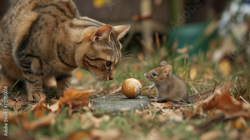 Unexpected Playmates: A Cat and Mouse Game in the Yard