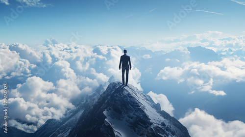 businessman the top of the mountain © Creative-Touch