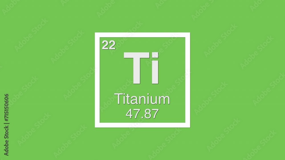 22 titanium ti white title element graphic periodic table chroma green screen 22 titanium ti white title element graphic periodic table chroma green screen