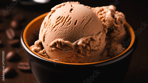 コーヒーアイスクリームのイメージ背景